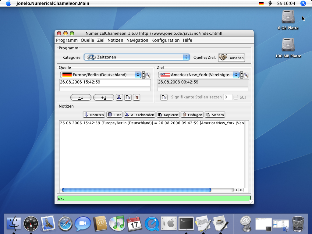 NC 1.6.0 on Mac OS X 10.4